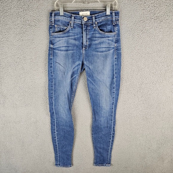 MCGUIRE Made in USA Womens Size 26 Skinny Jeans Rose Embroider - Picture 2 of 13